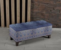 Marin Halat Desenli Sandıklı Puf +2 Kırlent